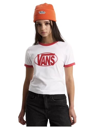 T-shirt femme Vans W Center Chest Ringer Tee en coton