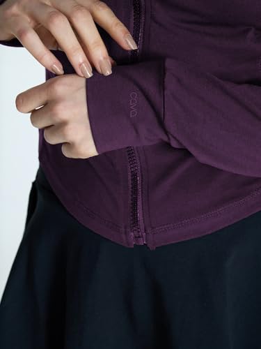 Image of CAVA Cotton Recovery Jacket for Women | High Neck, Contouring Fit & Curved Tail Hem | Soft Stretch Cotton