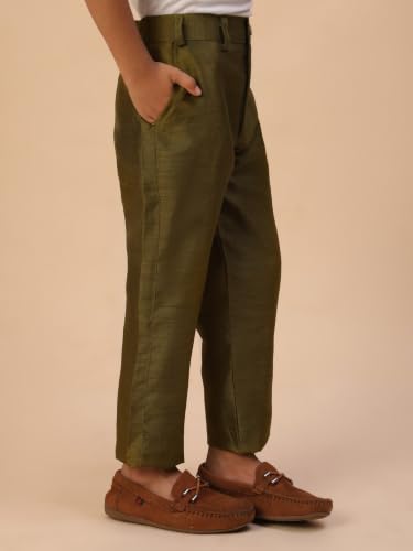 Image of Pro-Ethic Style Developer Kids Kurta Set For Boys With Waist Coat, Ethnic Wear for Diwali, Eid, Raksha Bandhan, Jacquard, Floral Print (Pack of 1)
