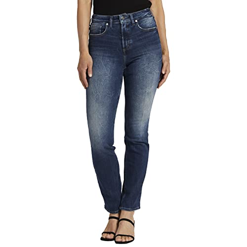 Silver Jeans Co. Women's Infinite Fit High Rise Straight Leg Jeans-Legacy3