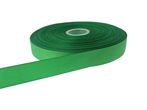 JESEP YONG 1in Green Grosgrain Satin Ribbon Bulk 100yd for Crafts