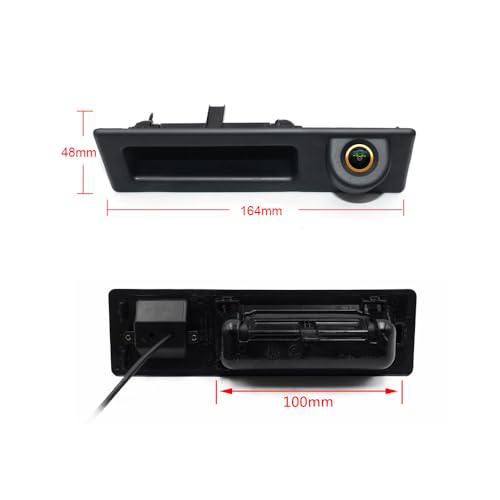 Image of Vlicevrn CCD Car Rear View Camera Trunk Handle with Fish Eye Golden Lens Night Vision Backup Parking Camera Waterproof IP68 Vehicle Camera For BMW 3 F30 F31 F34 / 330D Touring / X3 F25 F35 / 5 F10 F11