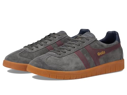 Image of Gola Men's Hurricane Suede Ash /Burgundy /Navy /Gum 8 M