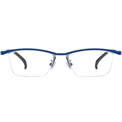 Image of FONEX Pure Titanium Glasses Frame Men Semi Rimless Square Eyeglasses Eyewear DTX416