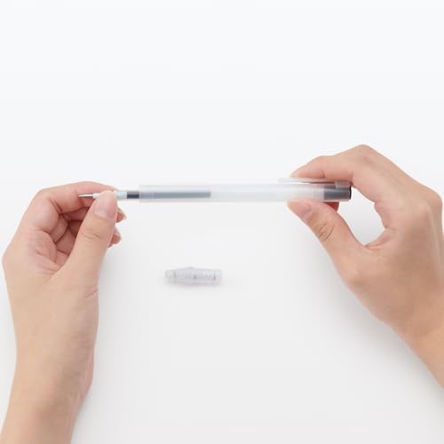 Image of MUJI Smooth Gel Ink Knock Type Ballpoint Pen 0.3mm, Blue