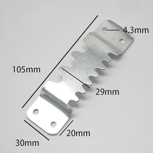 Image of 4PCS Large Serrated Picture Hangers Load Capacity 300 lbs 105x30mm Silver Picture Frame Back Fixing Heavy Duty Serrated Hooks Billboard Cross Stitch Picture Frame Concealed Hanging Wall Hooks