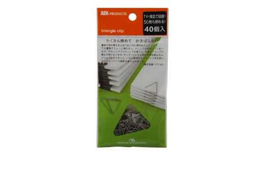 Clip Triangle TRC-40 Es Di Ai Japan lot de 40 pinces de bureau