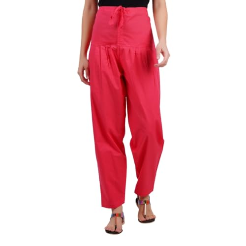Image of Happy Bunny Salwar Pant - Modern Style Pure Cotton for Women - Ethnic Semi Patiala Trouser - Office,Home - All Day Comfort Wear with Drawstring