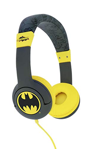 OTL Technlogies Batman Caped Crusader Junior Casque d'écoute, Filaire, pour Enfants (Produit sous Licence Officielle)