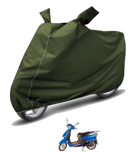 Image of Auto Hub Waterproof Scooty Cover Compatible with Avon E Scoot Dustproof, UV Protection Two Wheeler Scooty Avon E Scoot Cover - Green
