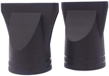 2PCS Black Plastic Salon Hair Dryer Nozzle Narrow Concentrator Portable Hair Drying Nozzle For Salon and Home Use Only for Outer Diameter 4.5cm