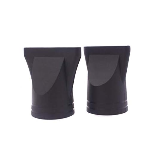 2Pcs Professional Plastic Salon Hair Dryer Nozzle Replacement Narrow Concentrator Replacement Blow Flat Hairdressing Styling Tool Hair Drying Nozzle Fit For Outer Diameter 4.5cm (Black)