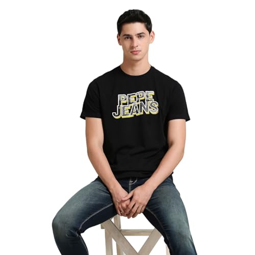 Image of Pepe Jeans Men T-Shirt|Cotton|Slim Fit