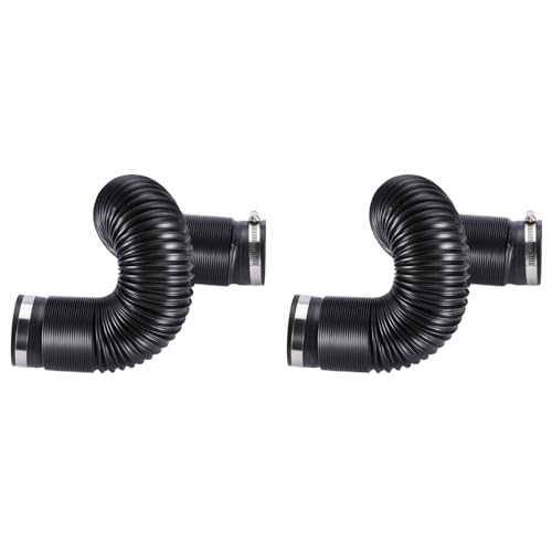 HWIREUIGT 2X Tubo de Entrada de Manguera de Admisión de Aire Frío para Motor de Automóvil Flexible Universal con Conector