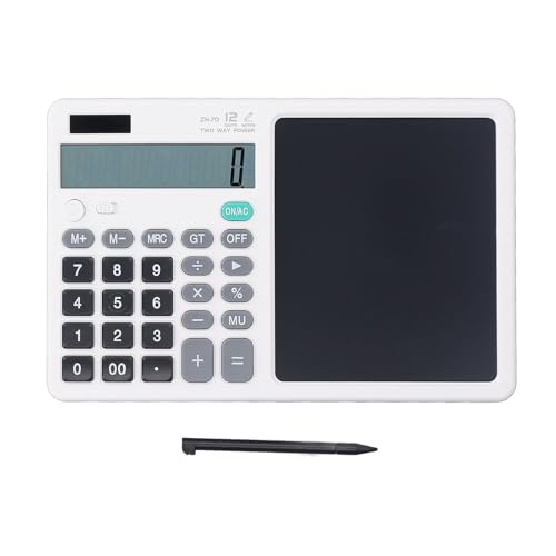 Calculatrice de mathématiques portables avec bloc-notes LCD et mémos de croquis blanc