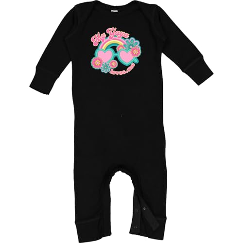 inktastic My Yaya Loves Me Grandchild Rainbow Baby Romper Coveralls