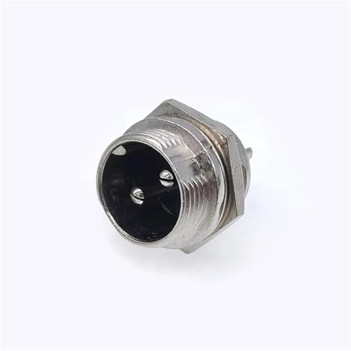 Conector circular GX16 de 2 pines macho con diametro de 16mm para chasis 4