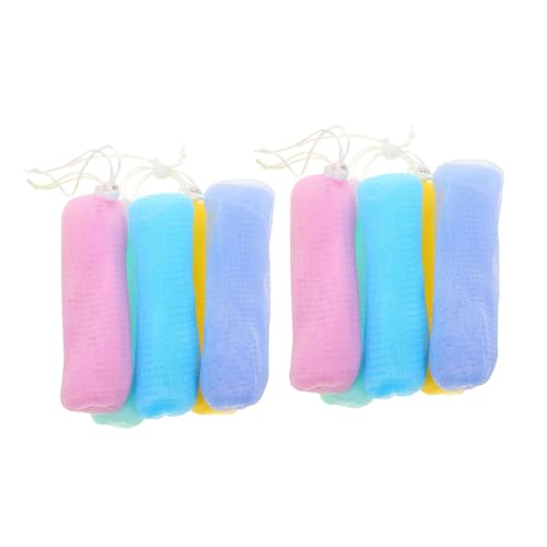 Cabilock 10 piezas Bolsa de Jabón para Hacer de Unidades Colores Aleatorios para Exfoliación y Almacenamiento con Cuerda para Colgar y Uso Cómodo Baño y Cuidado Facial Color Aleatorio