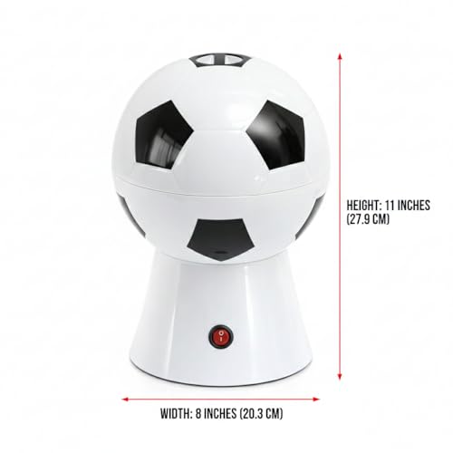 Image of Popcorn Machine Big Vintage Collection and Electric Popcorn Maker Making Machine,Automatic Instant Popcorn Maker Stylish Design 1200-Watts Electric Popcorn Maker Machine For Home Use (Football)