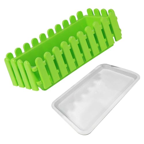Shurhome Jardinera rectangular grande al aire libre para jardín de verduras decoración de vallas, accesorios de valla, cuenca hidrofílica portátil, jardinera, ventana, decoración del hogar, accesorios