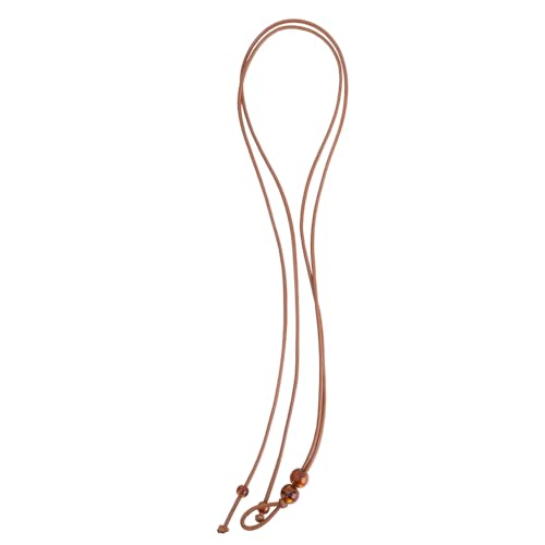 Elegant Round Bead Faux Leather Belts For Women Matching Coat Dress Pants Waist Rope Chain Thin Belts Fashion Accessory2