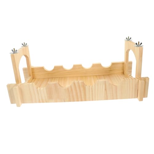 GRIRIW 小動物用木製ペットブリッジ ペットハビタットハリネズミ用頑丈なはしご チンチラやハムスターのおもちゃペットケージとハビタットになみ合わせ