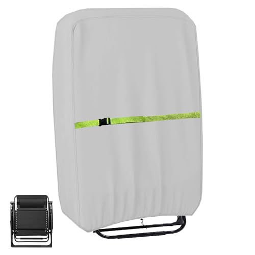 Housse de Protection Anti-UV Imperméable pour Chaise Longue Pliante, 600D Oxford, 1 Pièce, 72Wx16Dx110Hcm