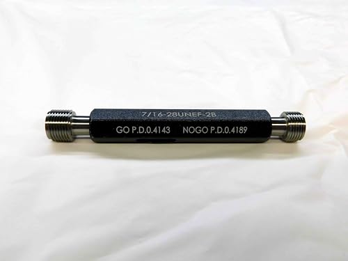 New 7/16 28 UNEF 2B Thread Plug GAGE .4375 GO NO GO P.D.'S= .4143 & .4189 Tool