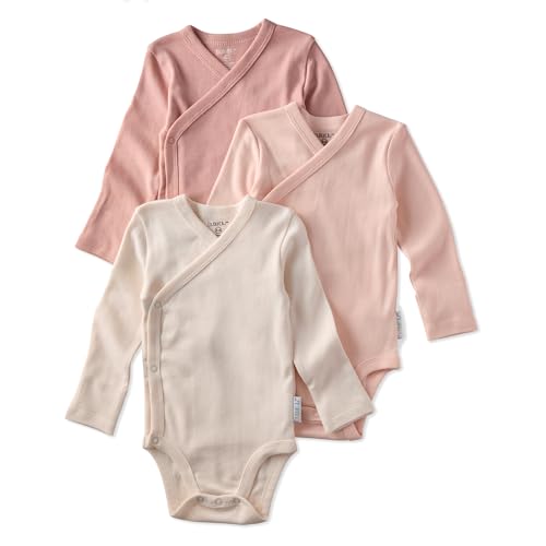 Image of Butterblu Baby Sterling 3-pack Kimono Bodysuits 100% Organic Cotton Side Snap for Baby Boys & Girls