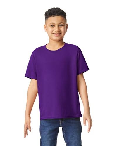 Image of Gildan Youth Heavy Cotton 100% Cotton T-Shirt 20F Purple Large