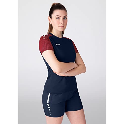 JAKO Damen T-Shirt Performance, Marine/Rot, 44 – Ansicht 2