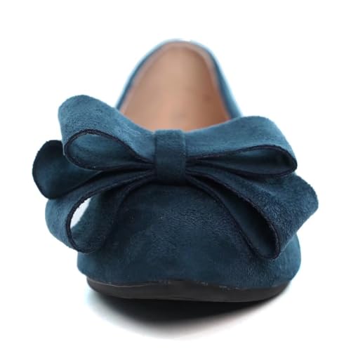 Image of TN TANGNEST Women Fashion Bowknot Flats Comfort Pointed Toe Dress Shoes