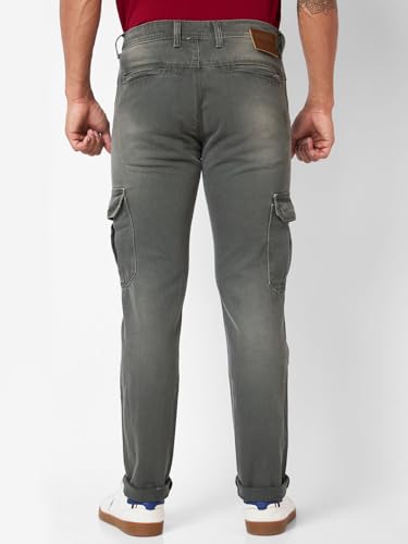 Image of Spykar Men's Kano Slim Fit Mid-Rise Jeans (Ankle Length)