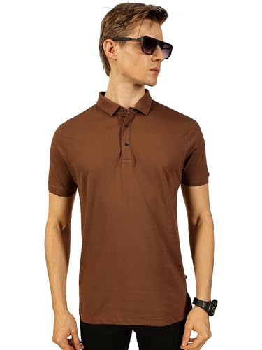 Image of Thomas Scott Men's | Solid | Half Sleeve | Regular Fit | 100% Cotton | Polo Collar | Button Closer | Casual Tshirt
