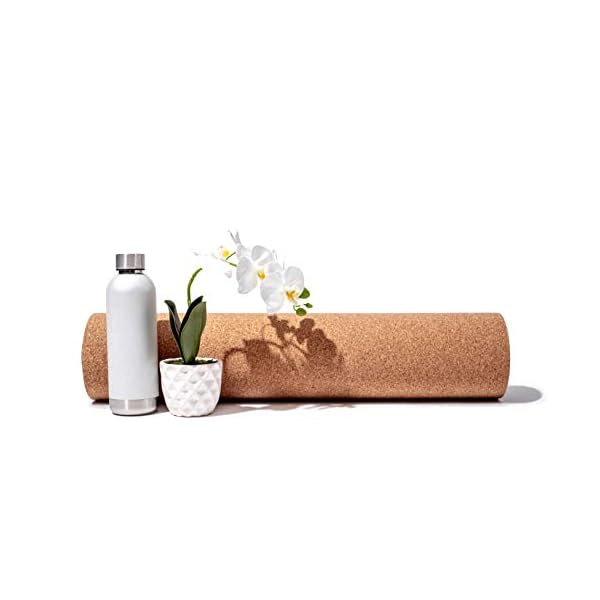 Luxury Cork Yoga Mat - Non Slip, Extra Thick Grip. Thicker, Longer, and Wider for More Comfort and Support. Tough Enough For Hot Yoga. Natural, Non Toxic, and Eco Friendly. Optional Alignment Lines.