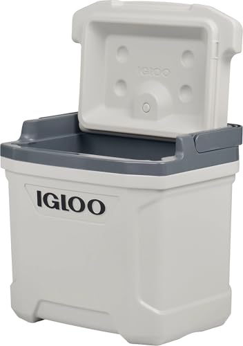 Image of Igloos Cooler Hard-Sided Ice Chest, Insulated Portable Cooler, Heavy-Duty, Leak-Resistant Lid, Lightweight Ergonomic Handle