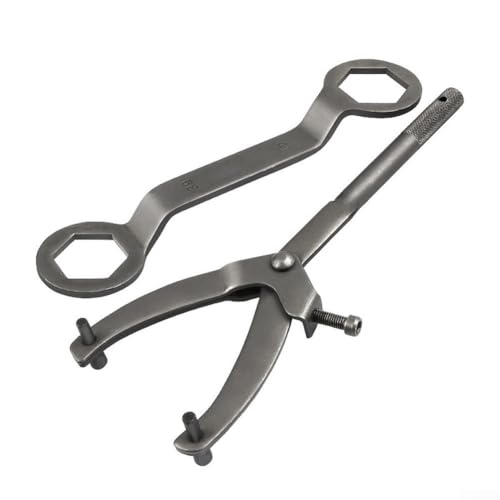 Y-Schwungradschlüssel mit zwei 39 mm 41 mm Köpfen und verstellbarem drehbarem Schraubmechanismus für die Motorradwartung (2-teiliges Set)