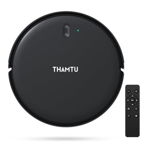 Thamtu Robot Vacuum Cleaner, Super Thin, Powerful Suction Vacuum Robot, Self-Charging Robotic Vacuum...