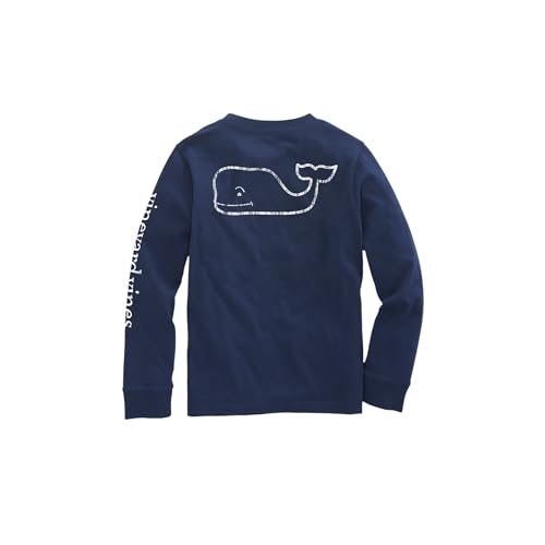 Image of Vineyard Vines Girls Vintage Whale Long-Sleeve Pocket Tee