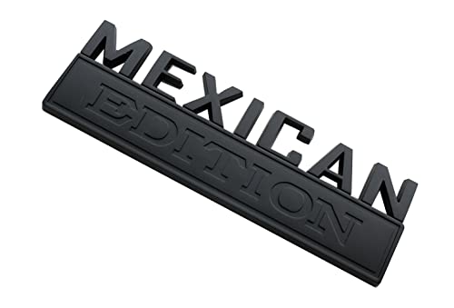 Image of 1pc 7 inch Large Mexican Edition Emblem Badges Decal Car Flag Decal Military Replacement for F150 F250 F350 Chevy Silverado 1500 2500 Chevrolet C10 C15 (Black)