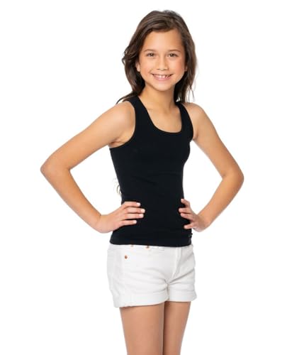 Girls Tank Tops Sleeveless Racerback Tank Tops for Girls Active Dance Gymnastics Tank Tops Size Fits Ages 10-143