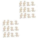 JOINPAYA 2 Sätze Dinosaurier Holzspäne Bauspielzeug Bastelset Für Dinosaurier Kunstbedarf Dinosaurier Malsets Für Dinosaurier Malschwämme Krippenbasteln Für 20 Stück * 2