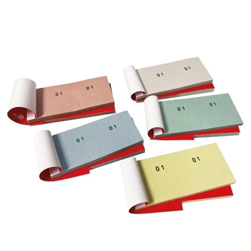 BM BeMore Mod 12/10B, 0102189, bloc numerado de 1-100, formato 13 cm x 6 cm, paquete de 10 bloques, color surtido