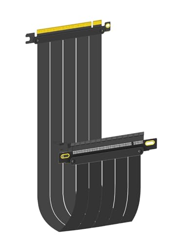 JUNENTER PCIE 4.0 x16 ���C�U�[�P�[�u���A30cm 180�x�p�x����GPU�����P�[�u���ARTX4090 RTX3060 RX7900 RX6950XT RX6500XT�Ȃǂƌ݊�������B
