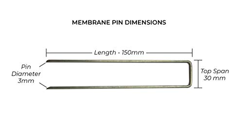 10-1000 Galvanised Garden Anchor Pegs, Corona Membrane Pins, Secure Weed Control Fabric (20)