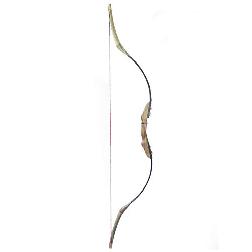 30-50lbs Archery Traditional Takedown Recurve Bow 60inch Handmade Wooden Horsebow Longbow for Adult