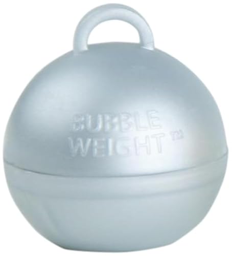 Creative Balloons™ Mfg. Inc. Bubble Weight Balloon Weight, 35 Gram, Metallic Silver, 10 Piece