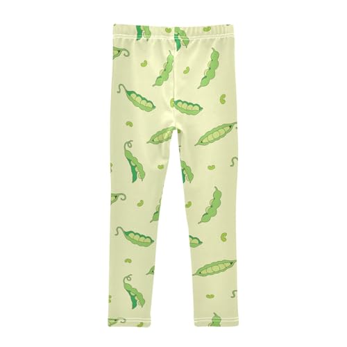 ZZKKO Girls Leggings Pea Pods Soybeans Toddler Girls Clothes Leggings for Girls Toddler Girls Leggings 3-4T2
