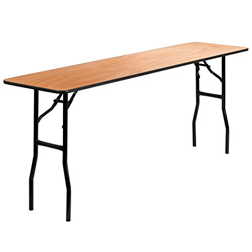 Flash Furniture 18'' x 72'' Rectangular Wood Folding Training / Seminar Table