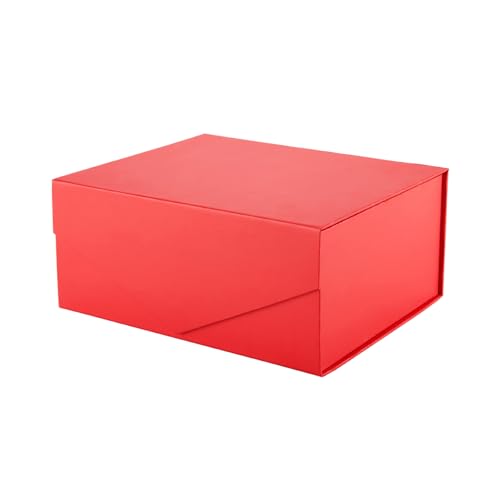 PKGMAGIC Boite Cadeau Vide 24,1x17,8x10,2 CM,Boite Cadeau Rouge,Petite Coffret Cadeau Vide avec Couvercle Magnétique pour Paques...